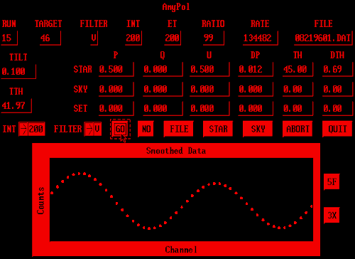 [IMAGE: polarimeter control panel]